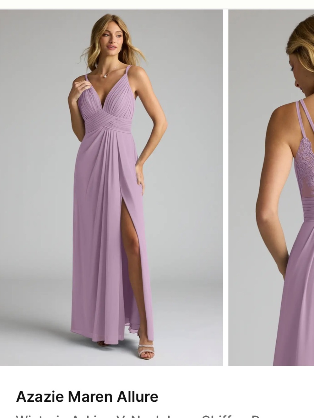 Azazie Maren Allure Dress in Wisteria - US 4